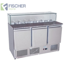 Fischer 3 Door Saladette Prep Fridge - ES03-64